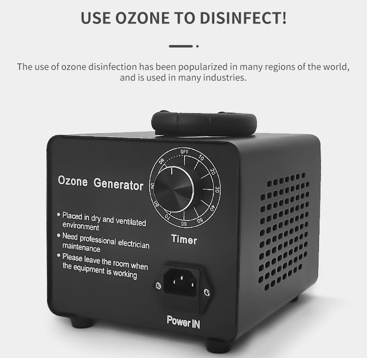 Household 3G 5g 10g 15g Portable Ozone Generator Used as Air Purifier for Home and Office Car